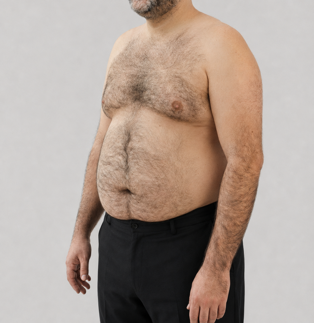 Torso without the compression tank, front view